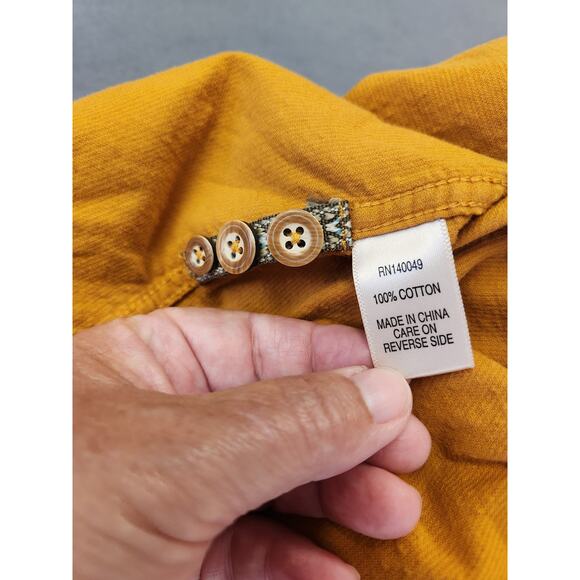 TERRITORY AHEAD Vtg Corduroy Button Up Men XXL Mustard Yellow Grandpacore Casual - Picture 5 of 12